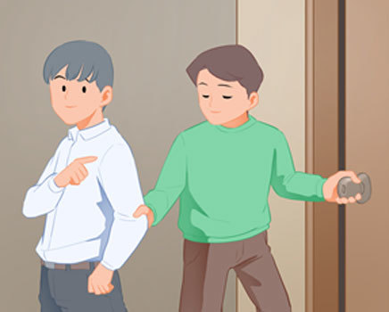 10. 닫힌 출입문을 통과할 때