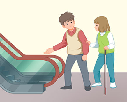11. 에스컬레이터를 안내할 때