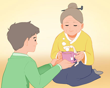 14. 컵이나 칼 등을 전달 할 때
